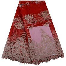 Load image into Gallery viewer, African Tulle Lace Fabric