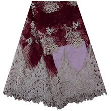 Load image into Gallery viewer, African Tulle Lace Fabric