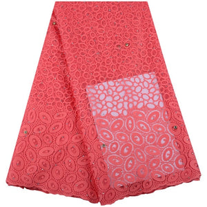 French Lace Fabric Pure White