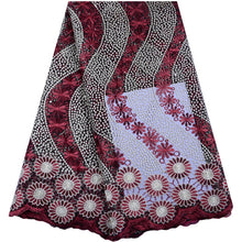 Load image into Gallery viewer, French Lace Fabric Tulle With Stones