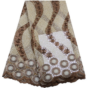 French Lace Fabric Tulle With Stones