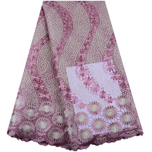 Load image into Gallery viewer, French Lace Fabric Tulle With Stones