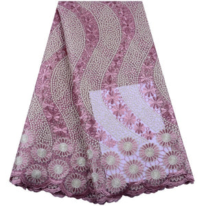 French Lace Fabric Tulle With Stones