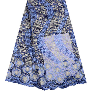 French Lace Fabric Tulle With Stones