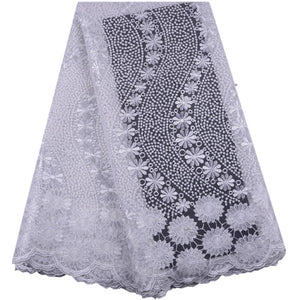 French Lace Fabric Tulle With Stones