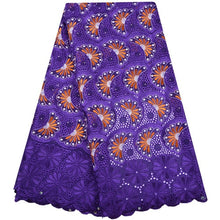 Load image into Gallery viewer, Royal Purple African Lace Fabric