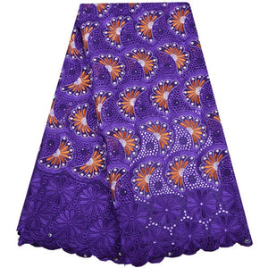 Royal Purple African Lace Fabric