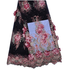 Load image into Gallery viewer, Latest African White 3D Flowers Lace Fabric