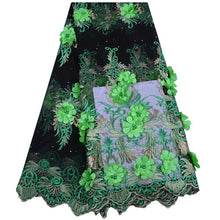 Load image into Gallery viewer, Latest African White 3D Flowers Lace Fabric