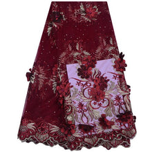 Load image into Gallery viewer, Latest African White 3D Flowers Lace Fabric