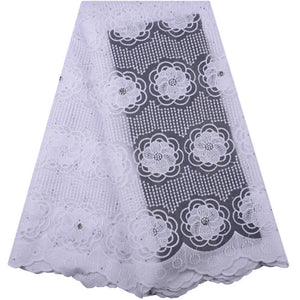 Tulle African Lace Fabric Wedding Stone