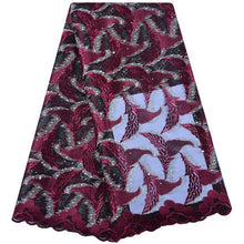Load image into Gallery viewer, African Lace Fabric For Wedding Dress