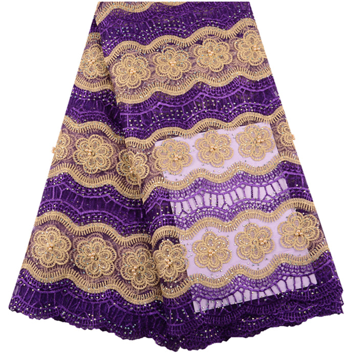African Beaded Lace Fabric