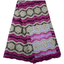 Load image into Gallery viewer, African Beaded Lace Fabric