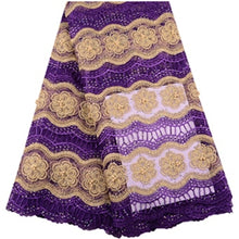 Load image into Gallery viewer, African Beaded Lace Fabric