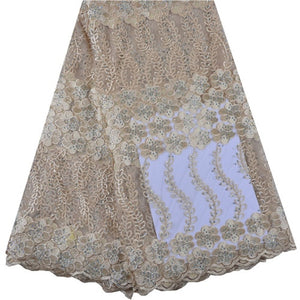 Lace Fabric Beautiful Applique Stones