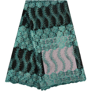 Lace Fabric Beautiful Applique Stones