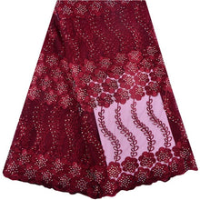 Load image into Gallery viewer, Lace Fabric Beautiful Applique Stones