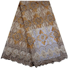 Load image into Gallery viewer, Guipure French Lace Fabric With Beads
