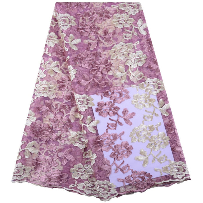 African Embroidered Tulle Lace Fabric
