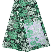 Load image into Gallery viewer, African Embroidered Tulle Lace Fabric