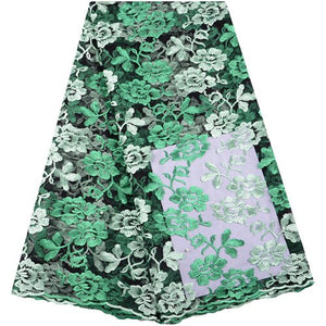 African Embroidered Tulle Lace Fabric
