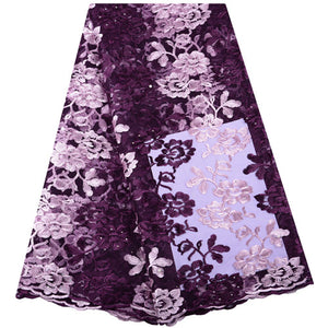 African Embroidered Tulle Lace Fabric