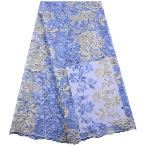 African Embroidered Tulle Lace Fabric