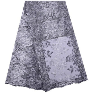 African Embroidered Tulle Lace Fabric