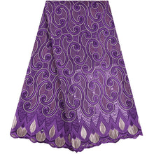 Load image into Gallery viewer, Nigeria Lace Fabric With Stone Swiss Voile