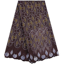 Load image into Gallery viewer, Nigeria Lace Fabric With Stone Swiss Voile