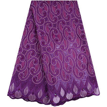 Load image into Gallery viewer, Nigeria Lace Fabric With Stone Swiss Voile