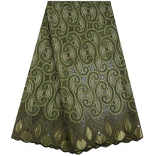 Load image into Gallery viewer, Nigeria Lace Fabric With Stone Swiss Voile